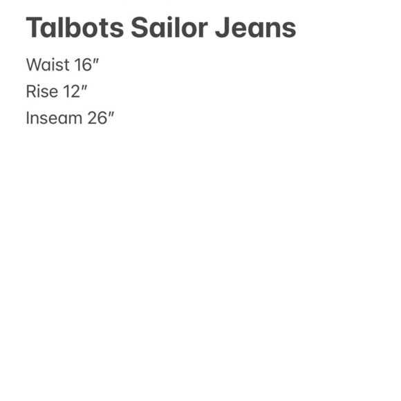 Talbots Blue Ankle Cropped Sailor Jeans Size 10 - Picture 9 of 9